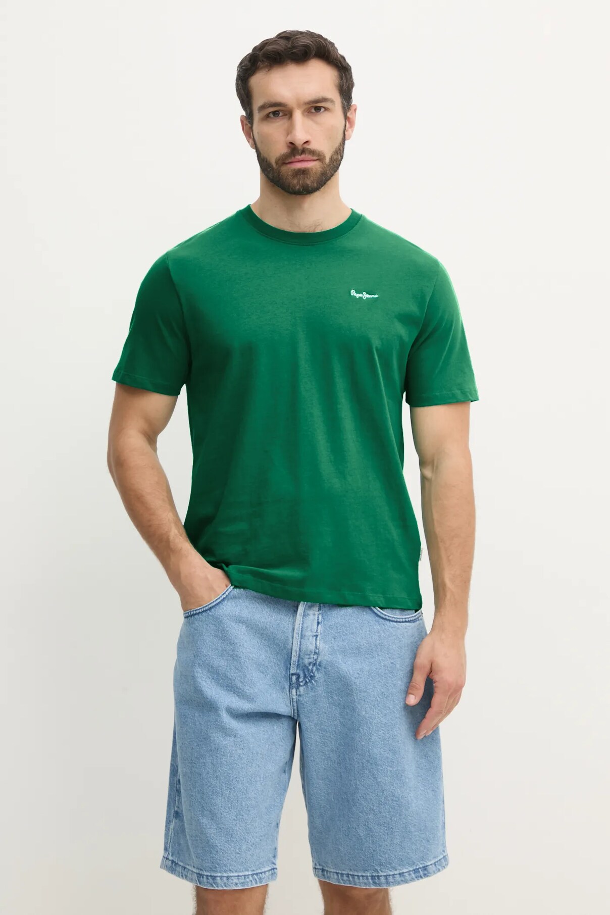 

Футболка из хлопка CONTRAST CONNOR Pepe Jeans, зеленый