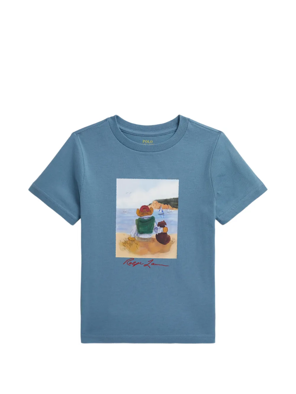 

Футболка с принтом Polo Bear Polo Ralph Lauren Kids, синий