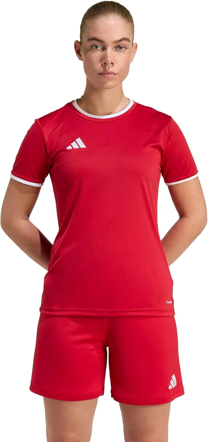 Футболка женская Entrada 26 adidas, Team Power Red/White