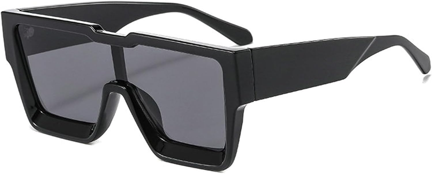 

Солнцезащитные очки Helena большого квадратного размера в винтажном стиле для женщин и мужчин, черные зеркальные, большие, ретро, ​​для мужчин и женщин, UV400 S65, Black