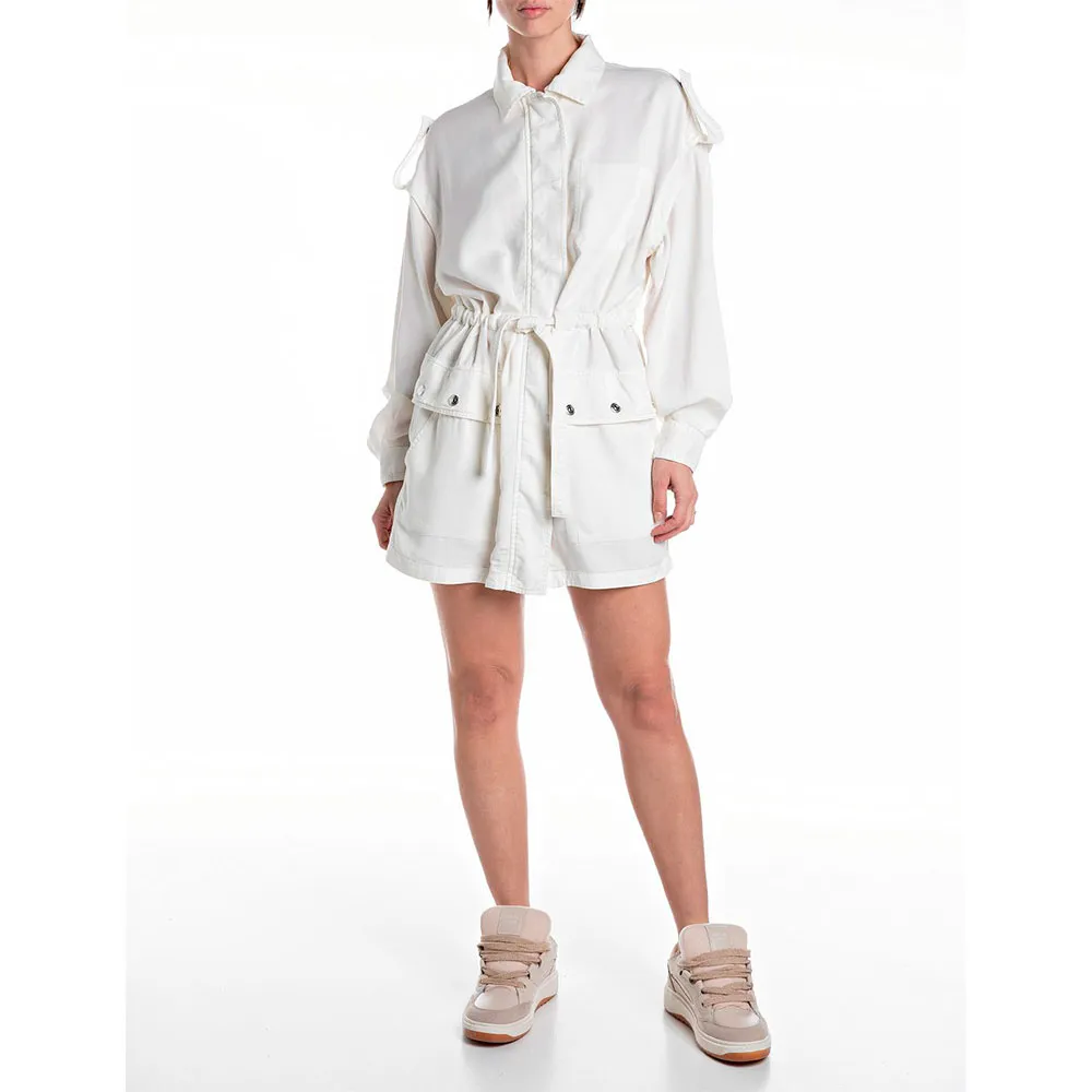 

Платье Replay W9159.000.85160G long sleeve short, белый