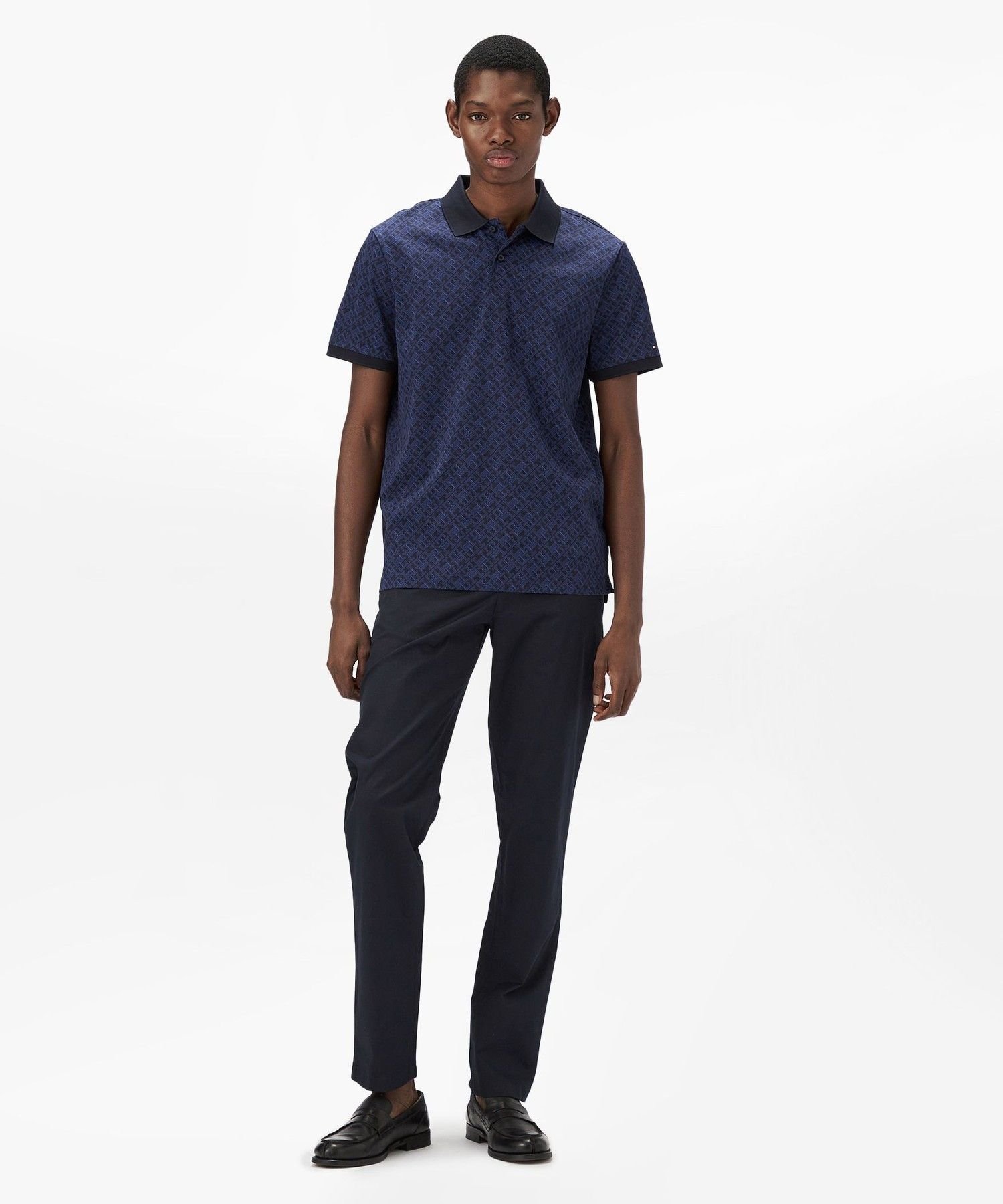 Поло с монограммой, стандартного размера TOMMY HILFIGER, Blue 0GY — фото 2
