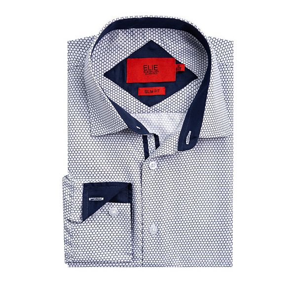 

Мальчиковая рубашка slim fit в рубчик Elie Balleh, White