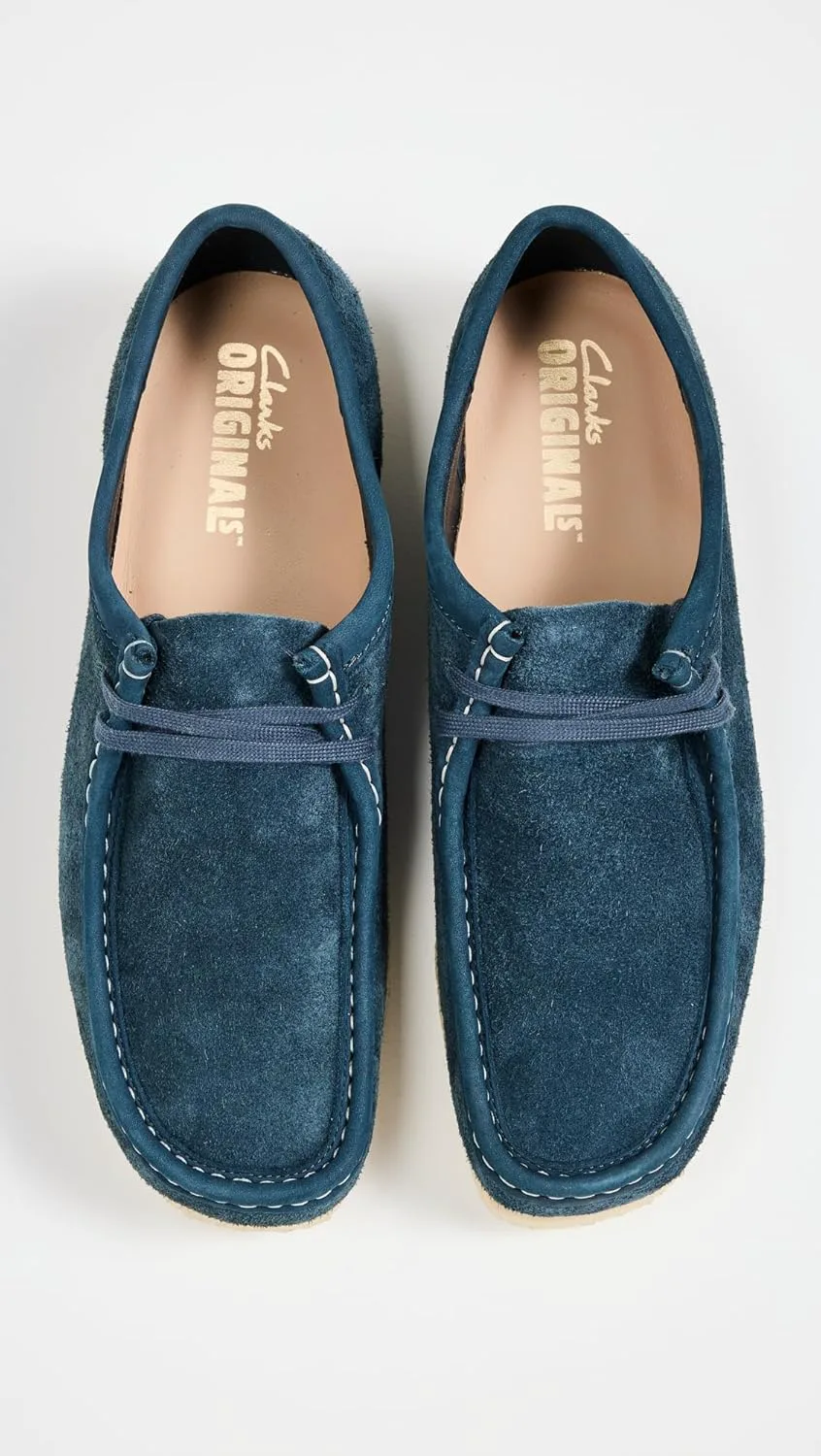 Мужские оксфорды Clarks Wallabee, черные, темно-синий — фото 4