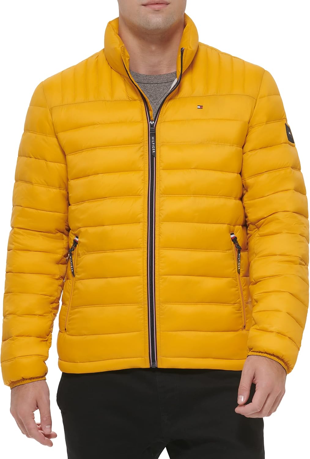 

Мужская стеганая куртка Tommy Hilfiger с вышитым логотипом, Yellow Gold