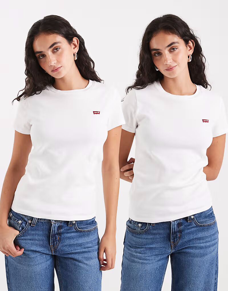 

Упаковка из двух футболок с логотипом Essential белого цвета Levi'S, Белый, Упаковка из двух футболок с логотипом Essential белого цвета Levi'S