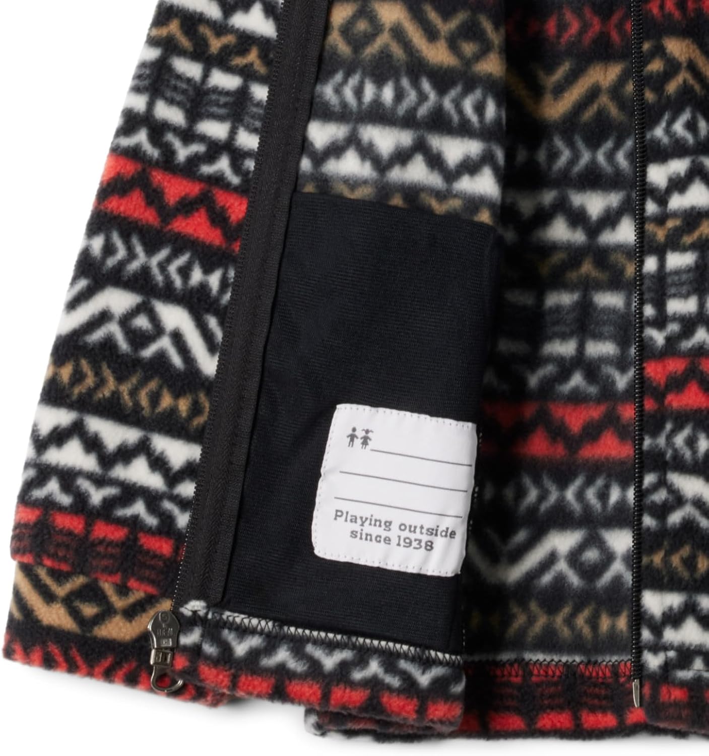 Columbia Youth Boys Zing III Fleece, Black Madras — фото 3