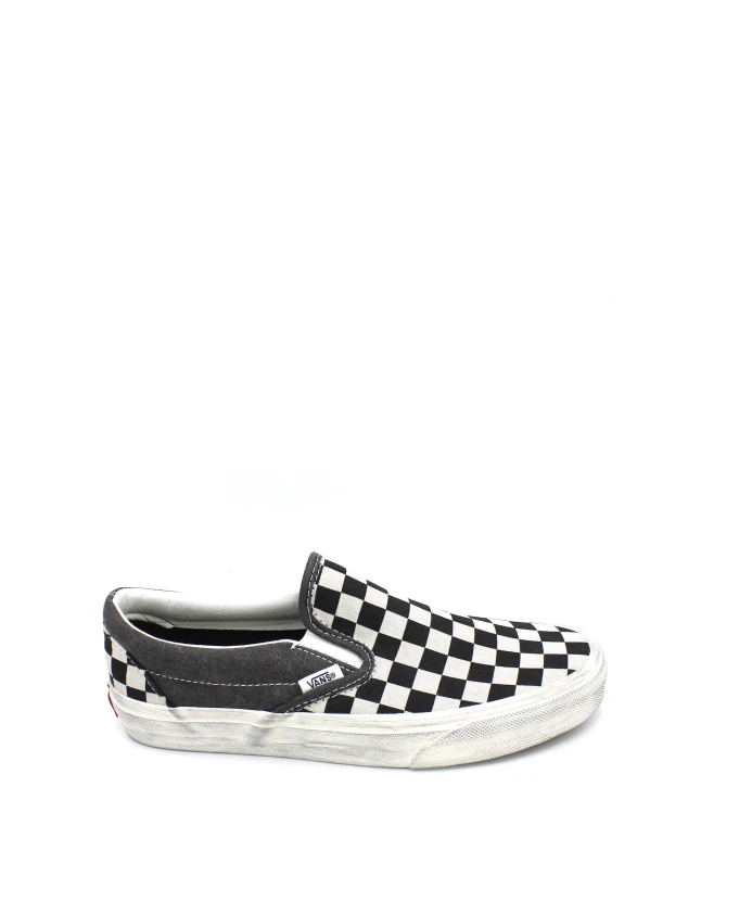 

Эластичные парусиновые туфли без шнурков на резиновой подошве Vans, мультиколор