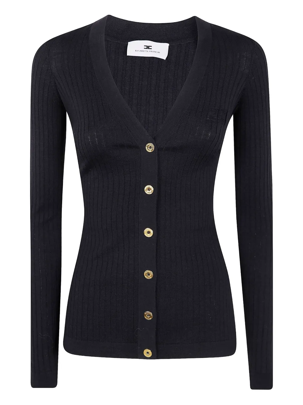

Кардиган в рубчик Elisabetta Franchi, черный