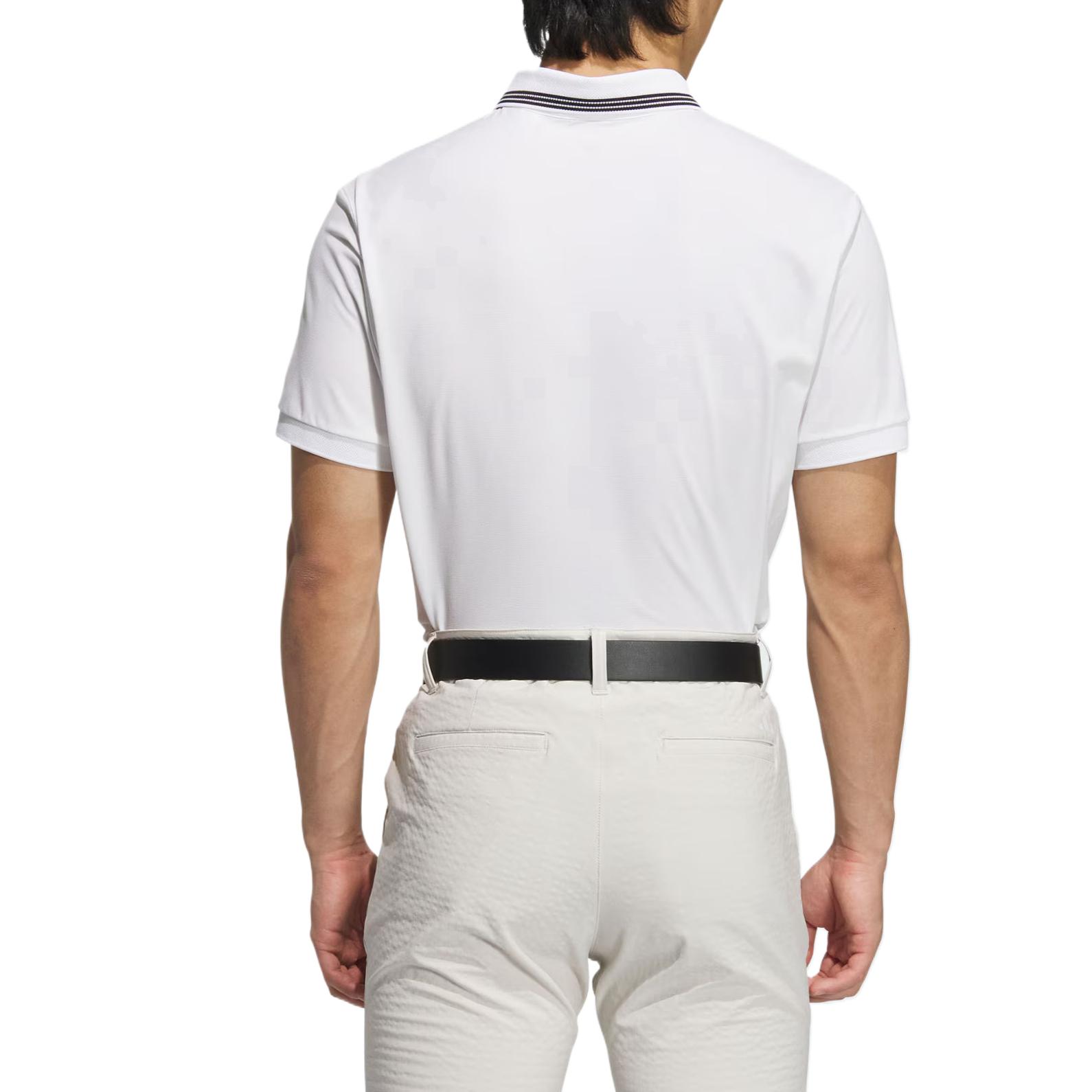 Adidas SHORT SLEEVE RIBBED Polo Shirt Men's White — фото 3
