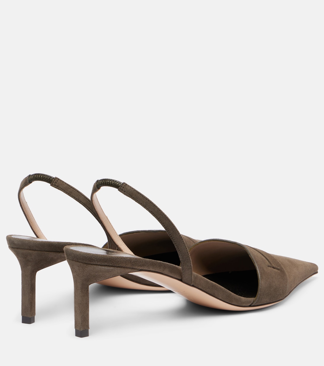 Туфли-лодочки Eva 55 на ремешке из замши Tom Ford, Military Green — фото 2
