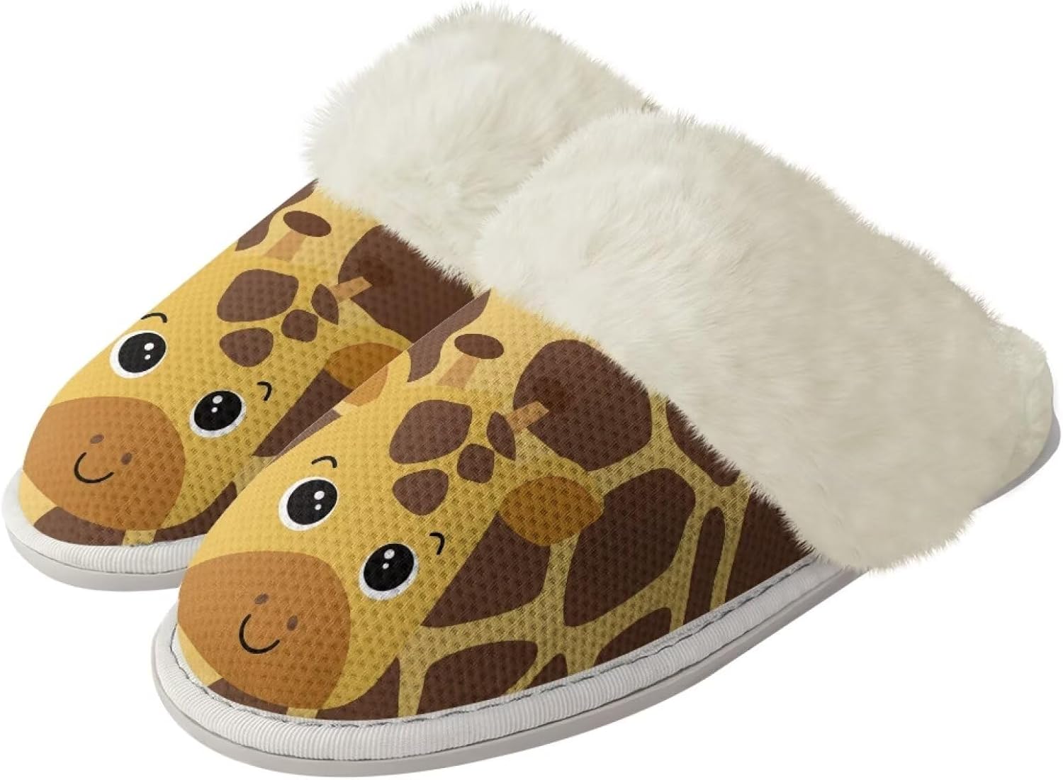 

Тапочки Glomenade для женщин и мужчин с отделкой из фланели, домашние туфли с памятью формы, закрытым носком и мягкой подошвой, для использования дома и на улице, Cartoon Cute Tiger