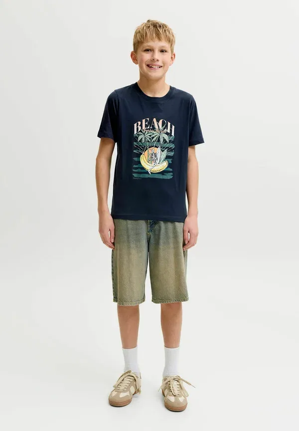 Футболка с принтом Jack & Jones Junior, темно-синий
