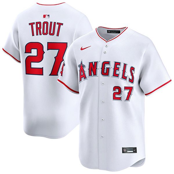 Майка Los Angeles Angels домашняя лимитированная Майка Траут белая Nike — фото 2
