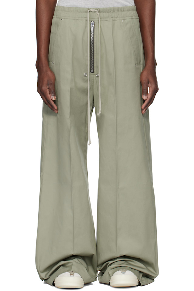 

Голливудские брюки с широким поясом Bela Rick Owens, цвет celadon