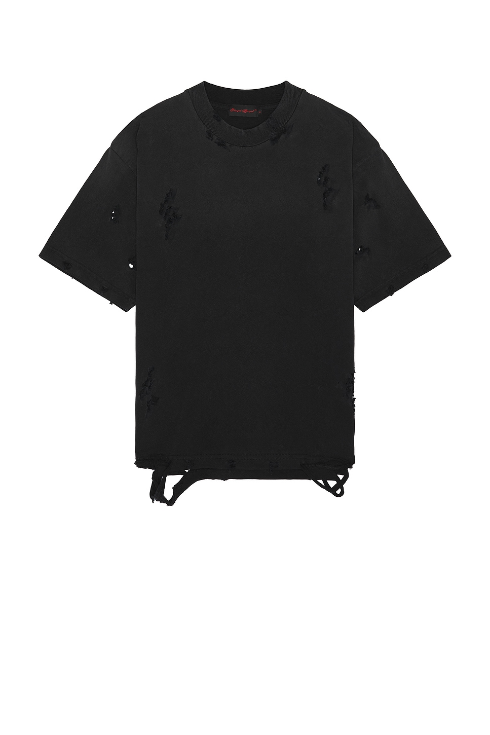

Винтажная обрезанная футболка в стиле "дистресс" Funeral Apparel, black