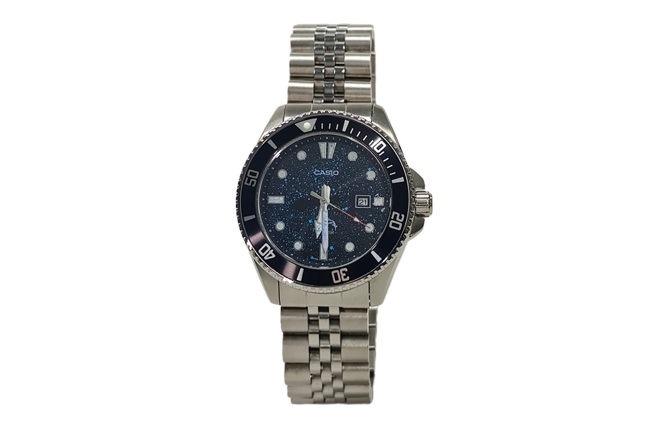 

CASIO Часы Retrofit Series Quartz Movement Stainless Steel Strap Watch Unisex Blue Dial