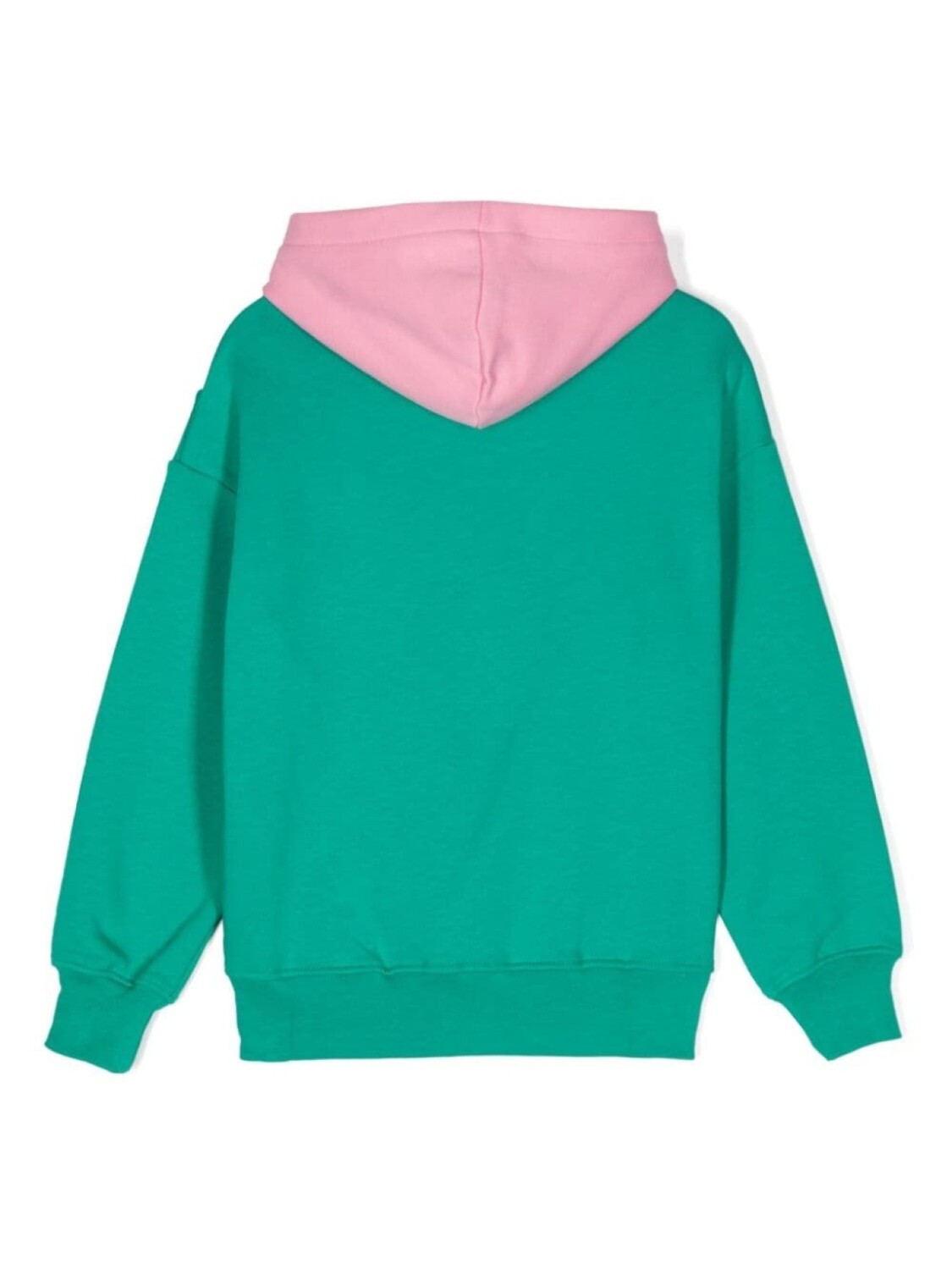 MSGM Kids толстовка с капюшоном и принтом логотипа в стиле пэчворк, розовый — фото 2