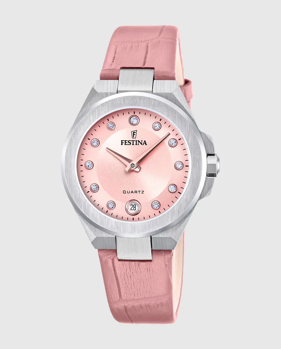 

Женские часы F20701/2 Mademoiselle из розовой кожи Festina
