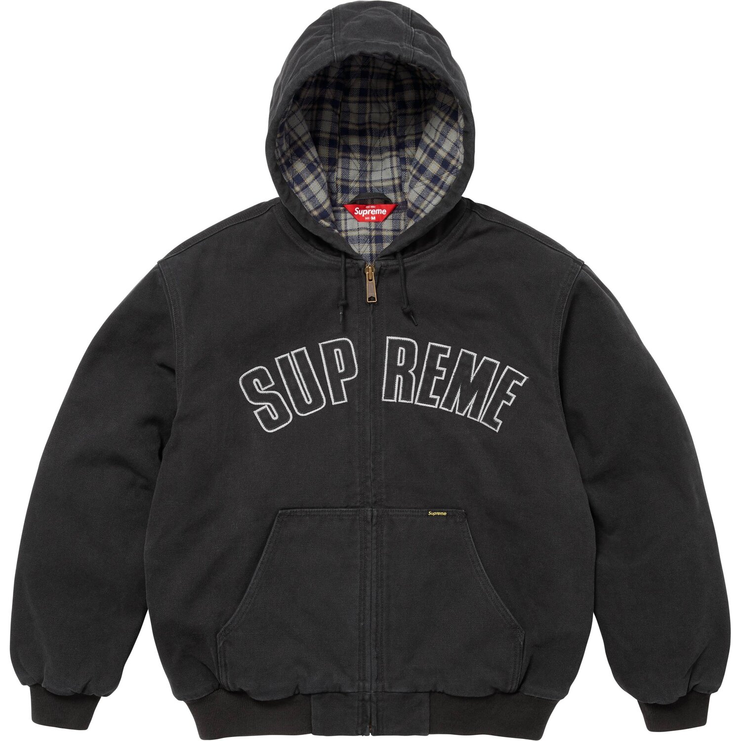 

Supreme Отражающая рабочая куртка с капюшоном унисекс, Black