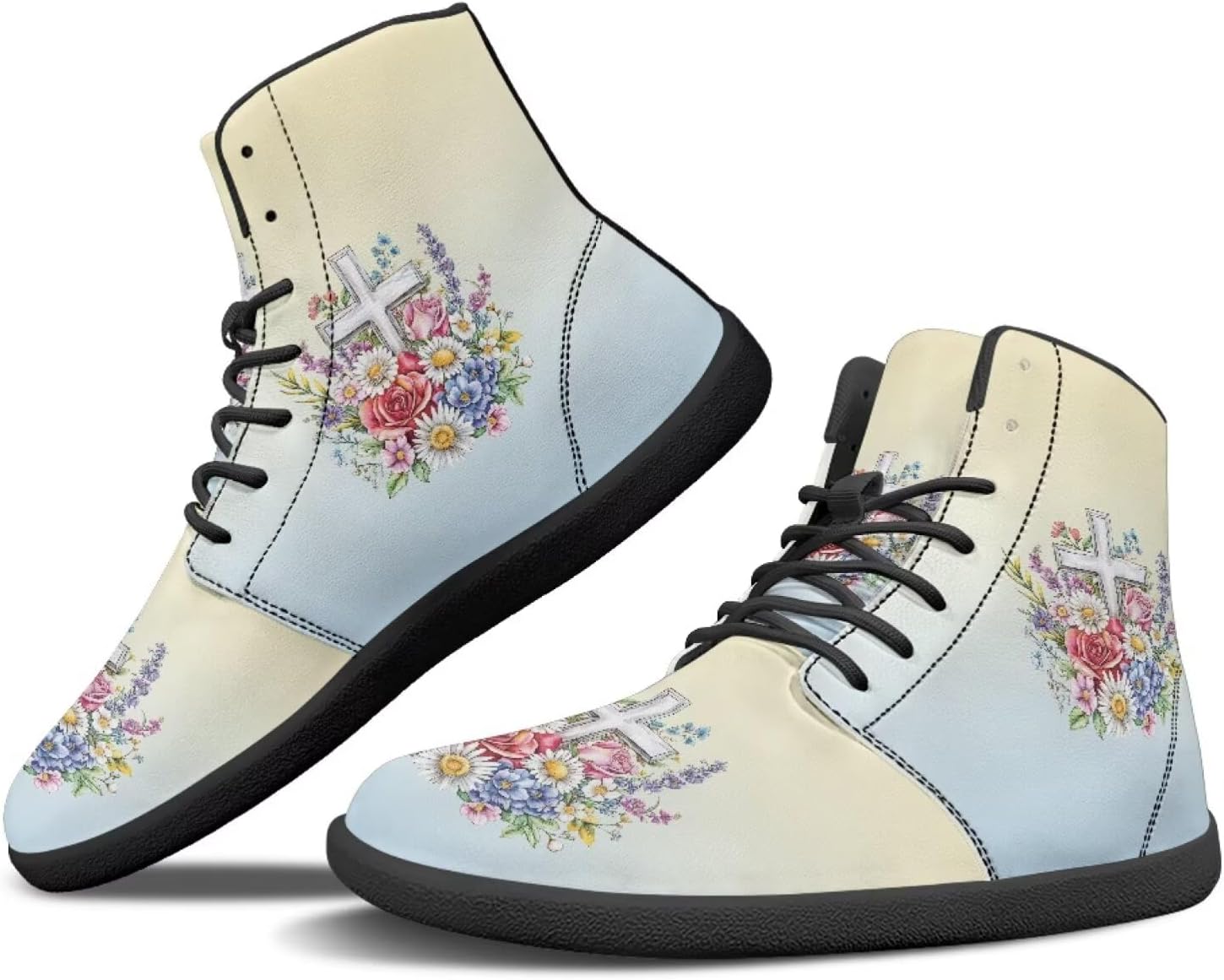 

Кроссовки Binienty с широкой посадкой для мужчин и женщин, минималистичные, обувь для босоногой ходьбы, с нескользящей подошвой и нулевым перепадом, Cross Flowers