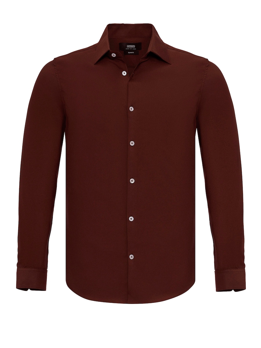 

Рубашка на пуговицах классического кроя Antioch, коричневый