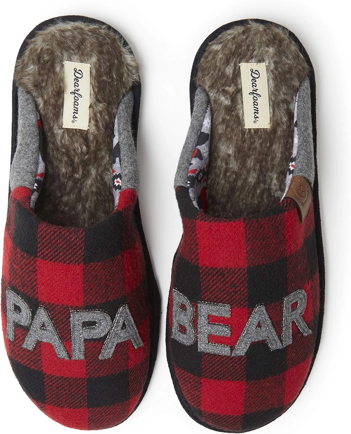 Тапочки с мехом Dearfoams, Furry Plaid