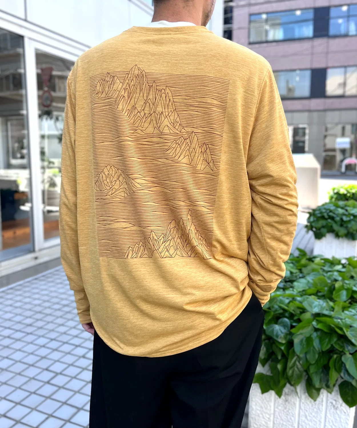 Мужская футболка с длинным рукавомс графическим принтом Cap Cool Daily Graphic Shirt patagonia, Camel