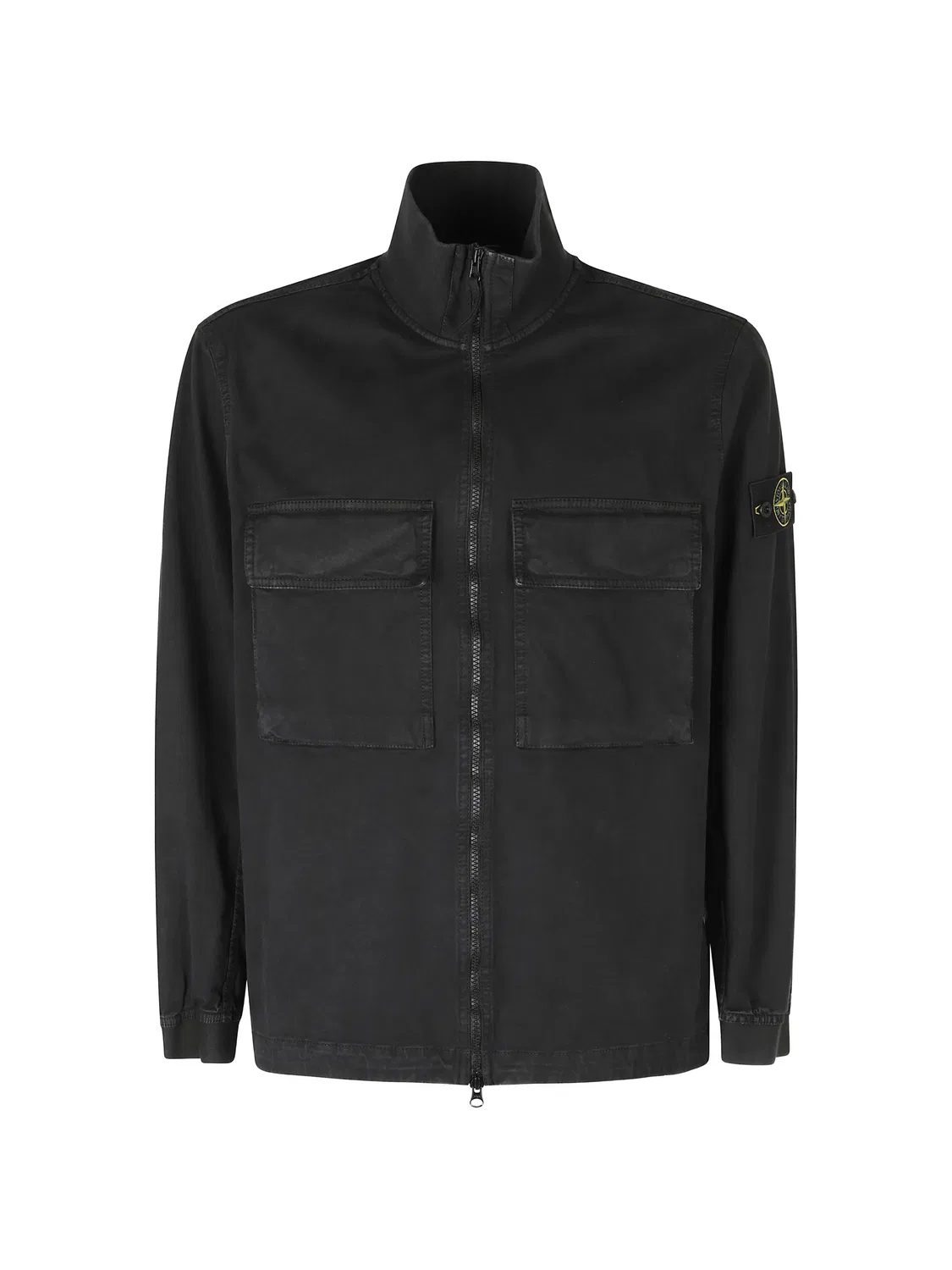 Рубашка-куртка из органического хлопка, черная Stone Island, черный