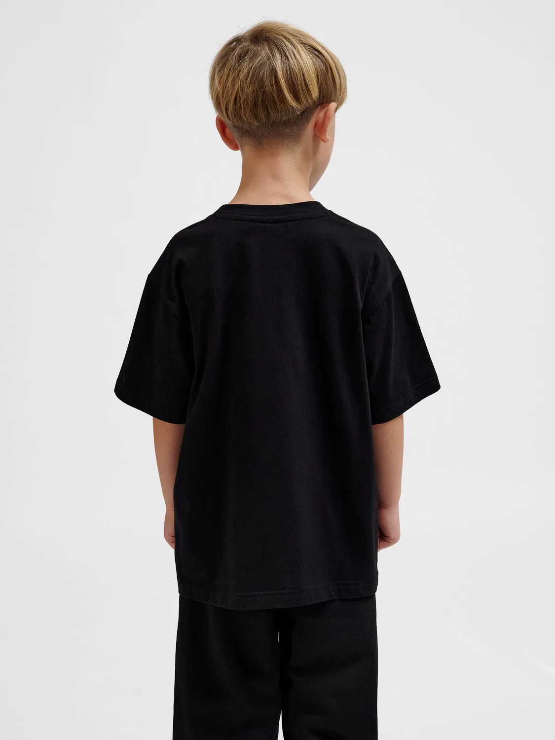 Детская футболка свободного кроя Hmljr Loose Hummel, Черная — фото 3