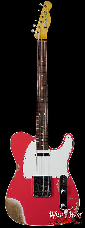 

Fender Custom Shop 1962 Telecaster Custom Rosewood Slab Board Звукосниматели с ручным заводом Heavy Relic Fiesta Red Fender Custom Shop 1962 Telecaster Custom Rosewood Slab Board Hand-Wound Pickups Heavy Relic Fiesta Red