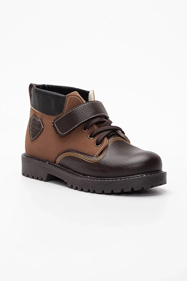 Детские ботинки для мальчиков ортопедические Şirin young orthopedic brown boy's flet boots Dilimler Ayakkabı, Brown — фото 3