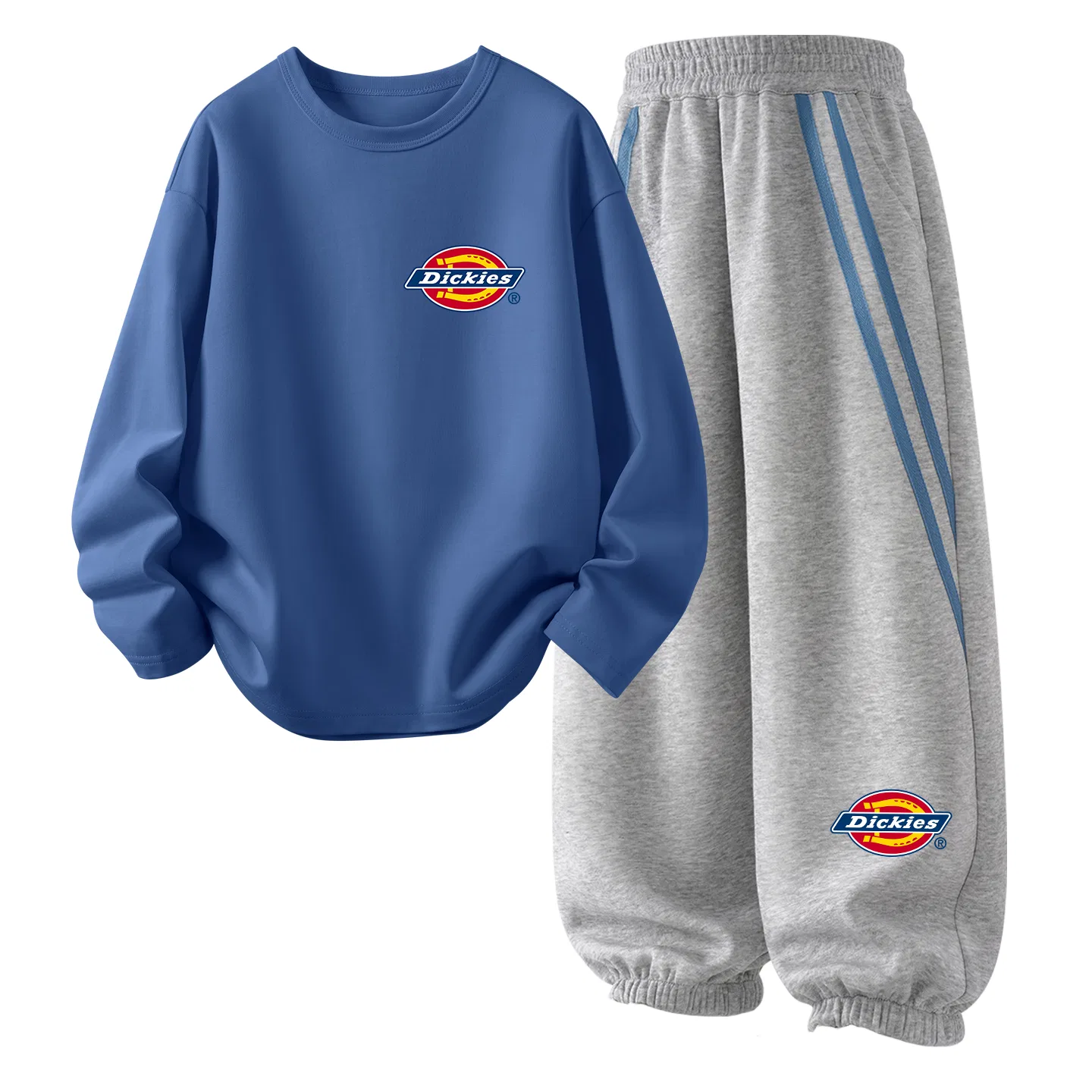 Детский комплект из футера с принтом Dickies, Gray Blue/Navy Blue — фото 4