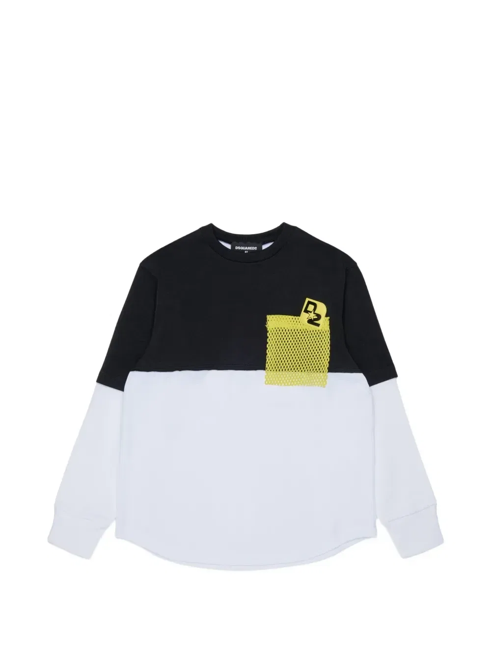 Толстовка с сетчатым карманом и логотипом Dsquared2 Kids, черный