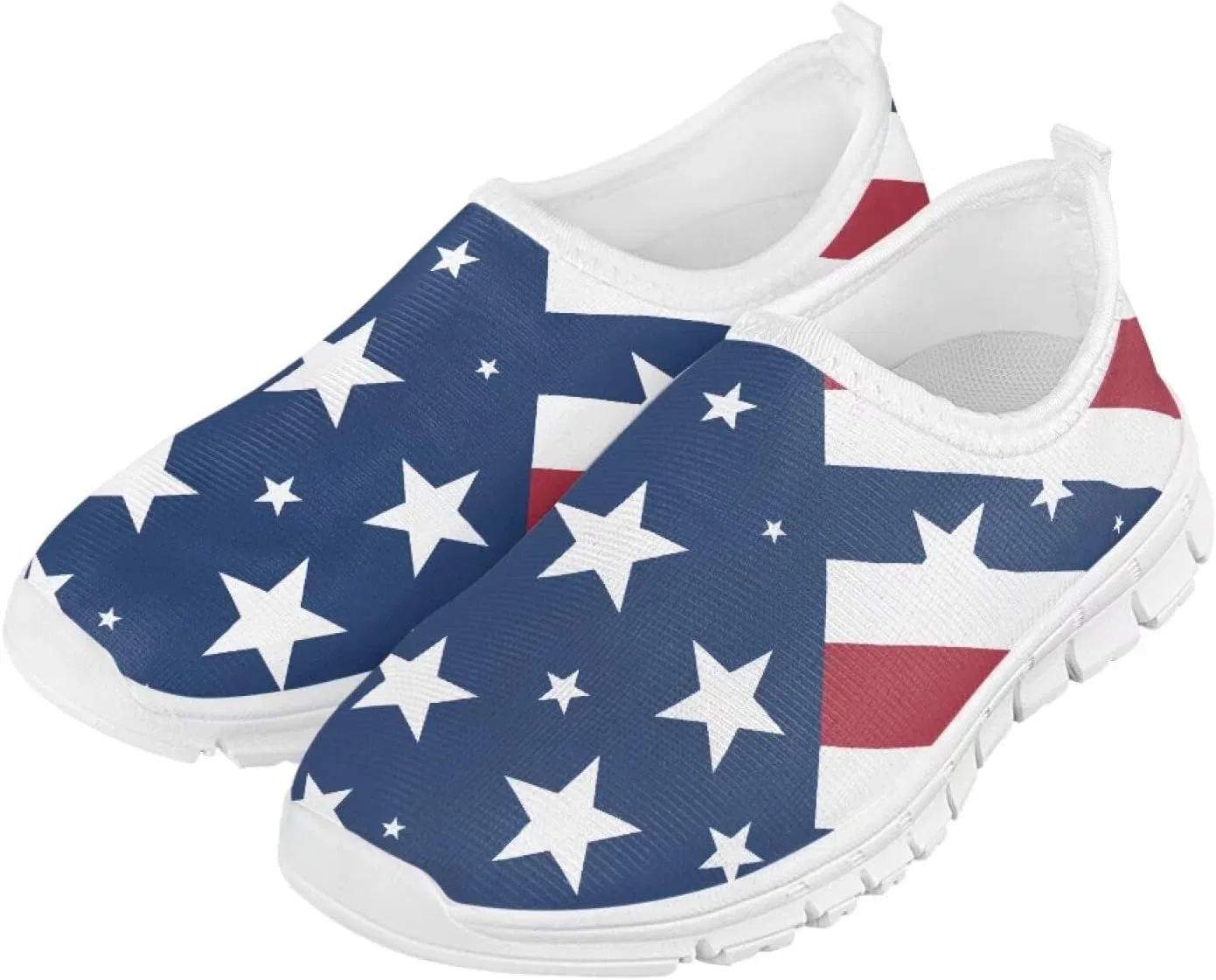 Детские слипоны для мальчиков и девочек с белой подошвой Qoiuvncy, American Flag