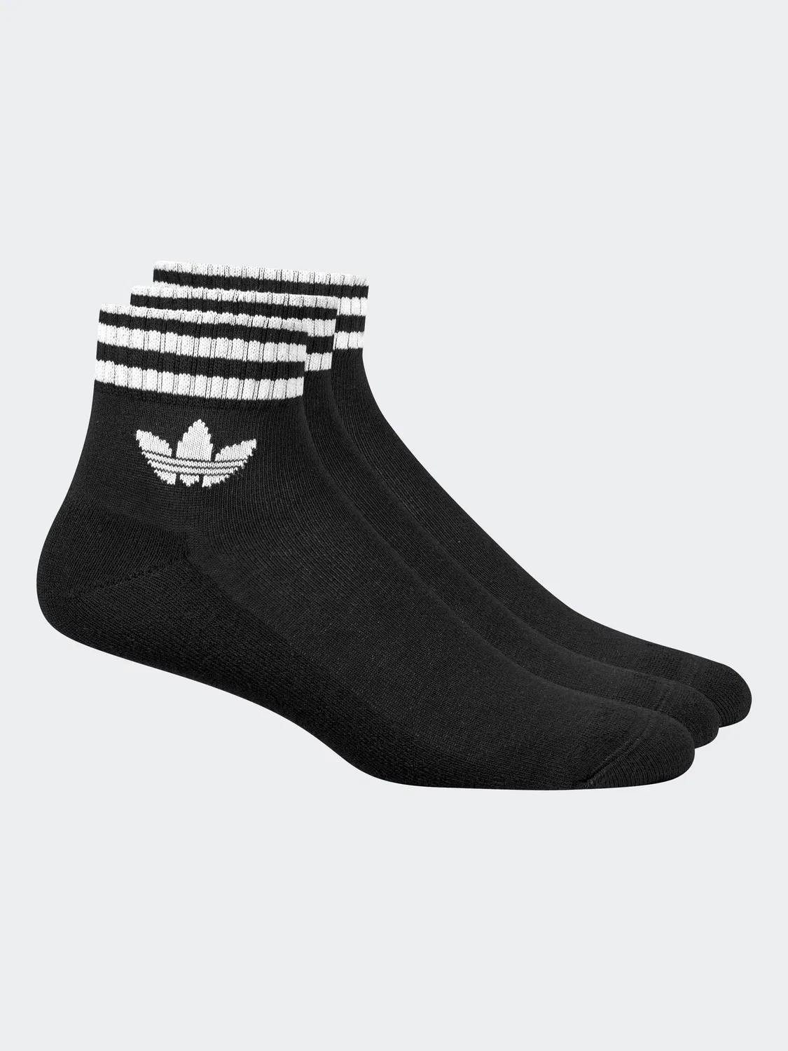 Носки Adidas Originals Ankle 3 Pairs, черные — фото 2