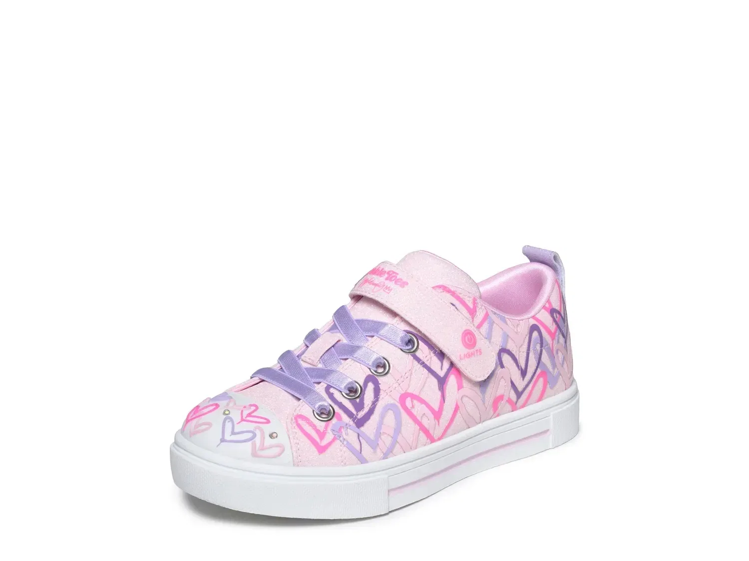 Кроссовки с подсветкой Twinkle Sparks Love Medley Skechers, светло-розовый — фото 2