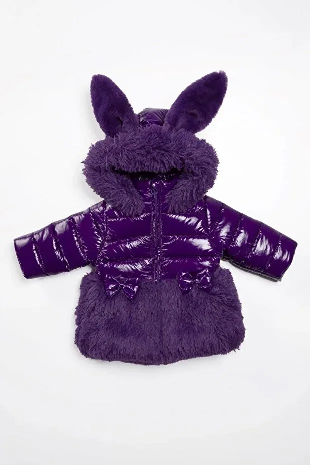 Детское зимнее пальто для девочек с капюшоном Basics Dekubaby, Purple