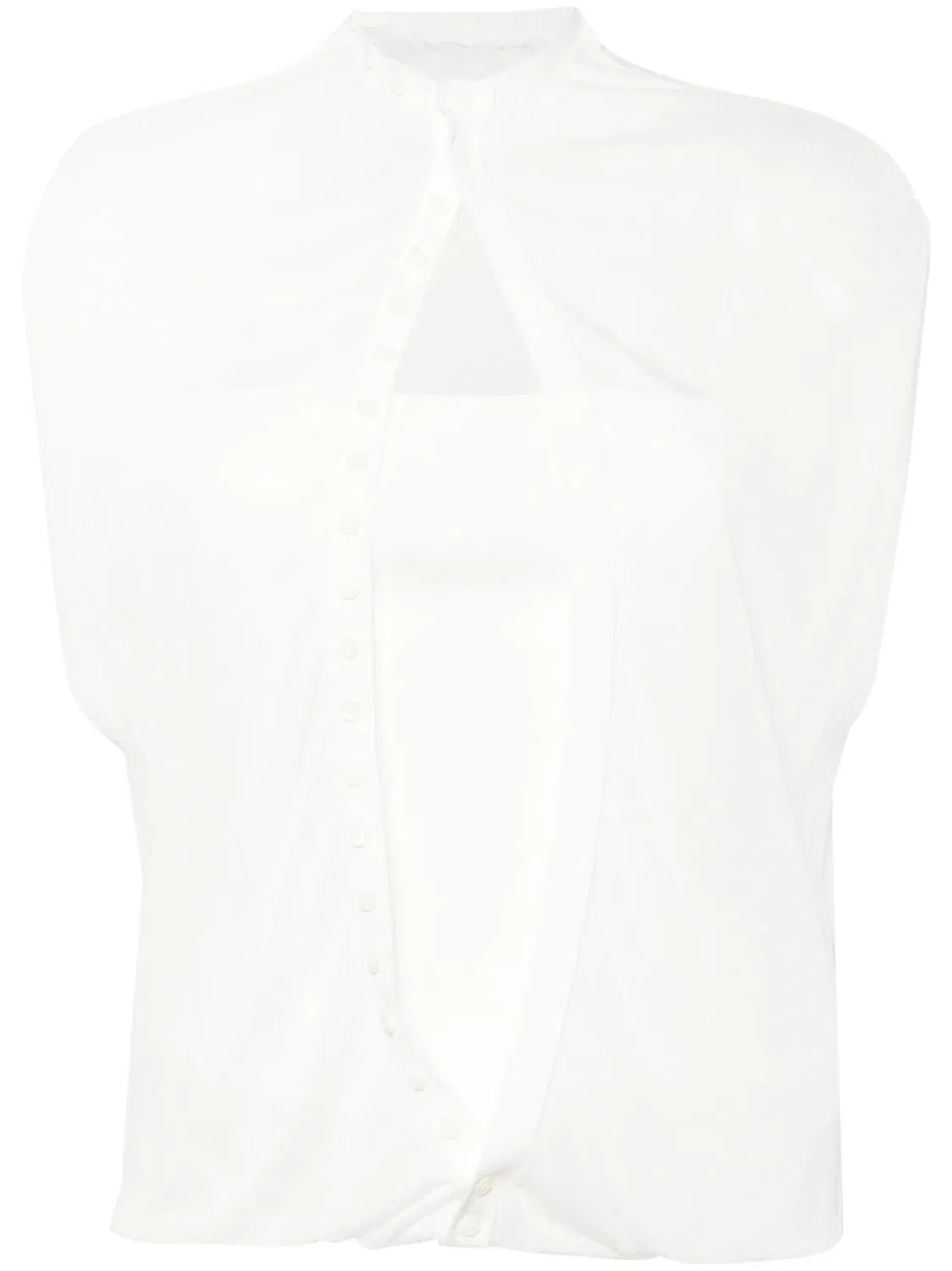 Вязаный топ с капюшоном Jacquemus, белый