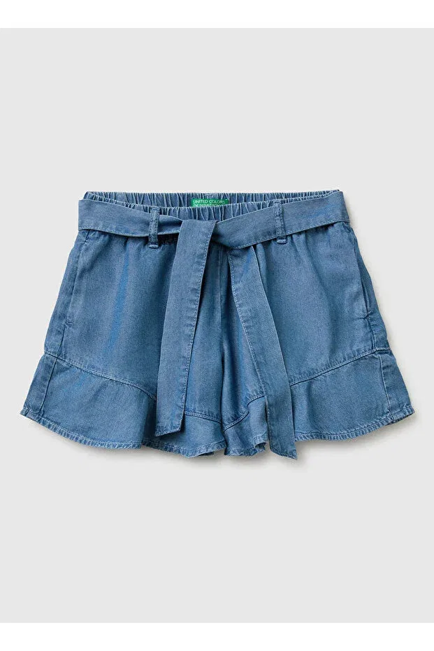 Детские шорты для девочек джинсовые United Colors Of Benetton, Light Blue