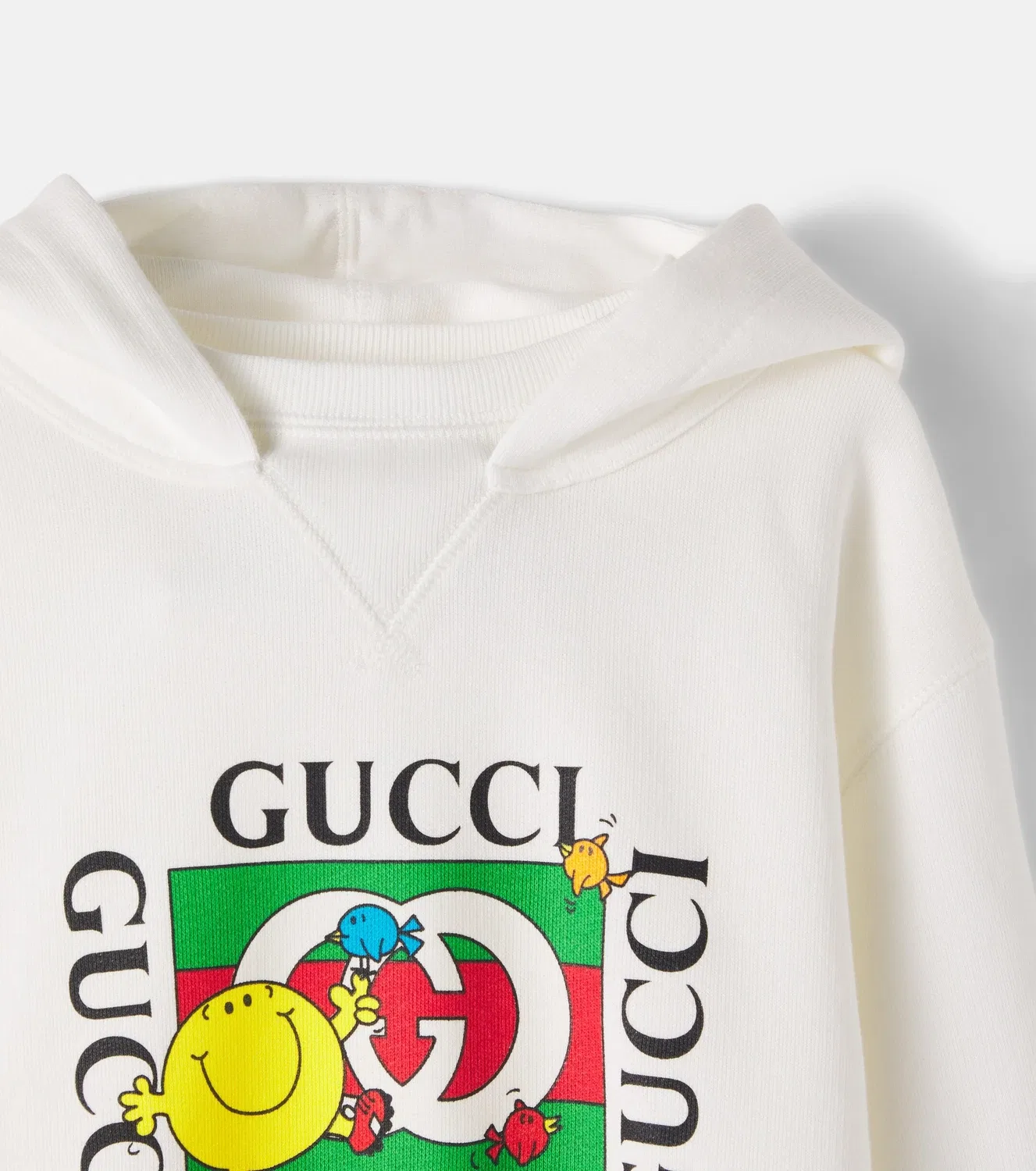 Худи с капюшоном хлопковое Mr. Men Little Miss Gucci Kids, белый — фото 4