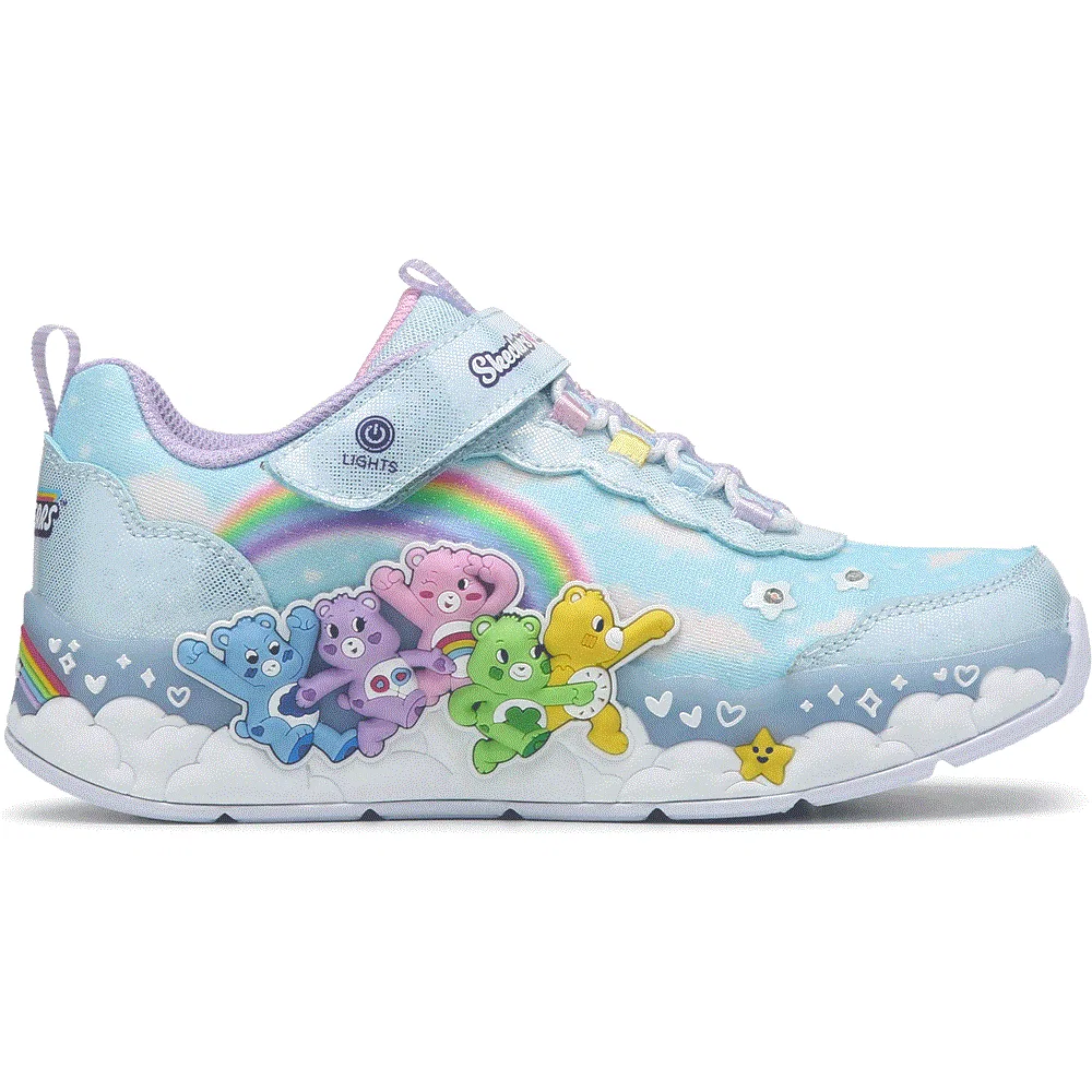 Детские светящиеся кроссовки Care Bear Skechers, Blue Multi Care Bear — фото 2