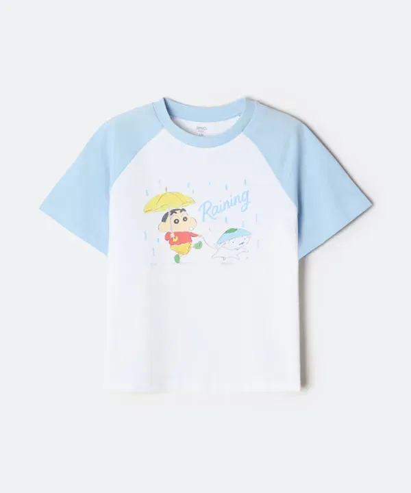 Футболка реглан с персонажем, Spao Kids, голубой
