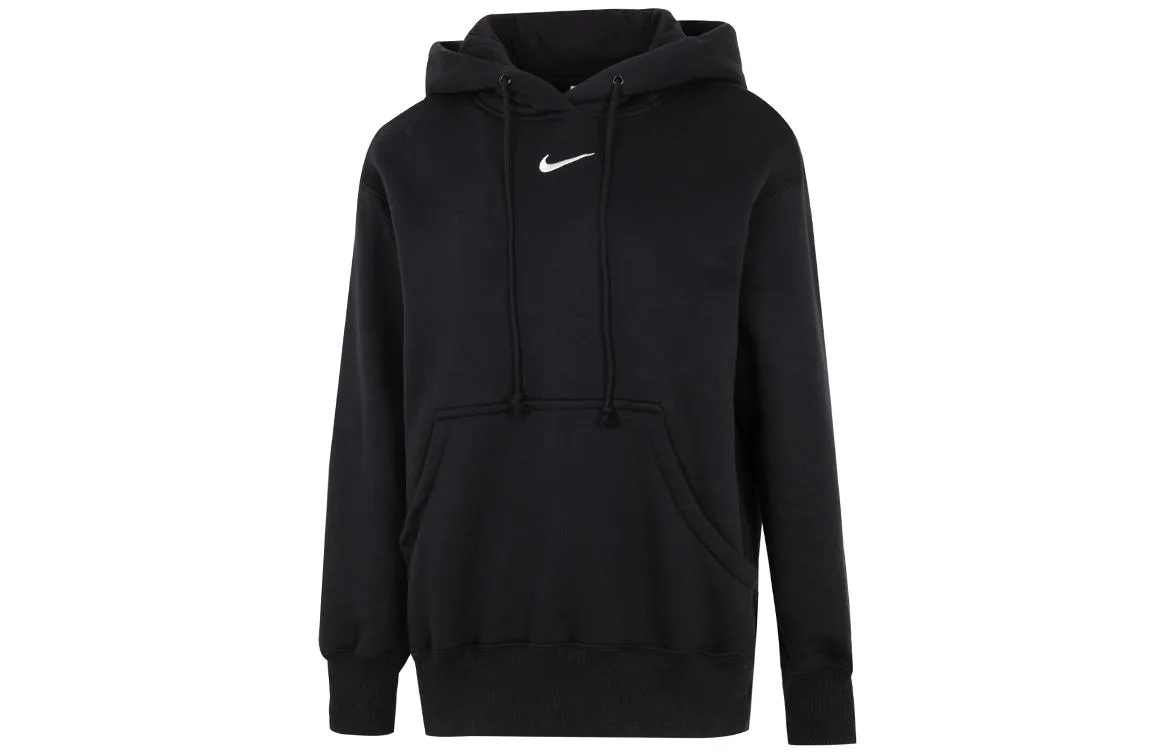 Худи из хлопка с вышитым логотипом Nike, черный