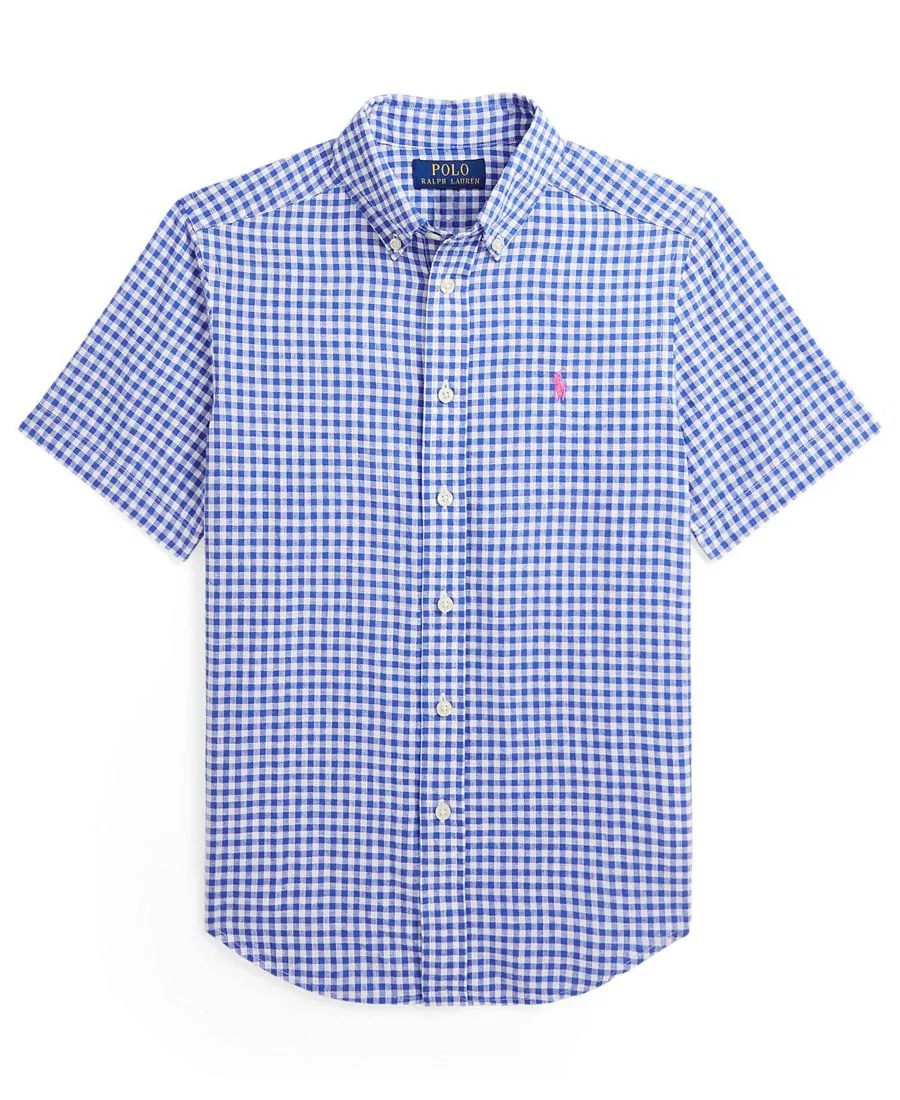 Рубашка Polo Ralph Lauren с коротким рукавом, Royal/White