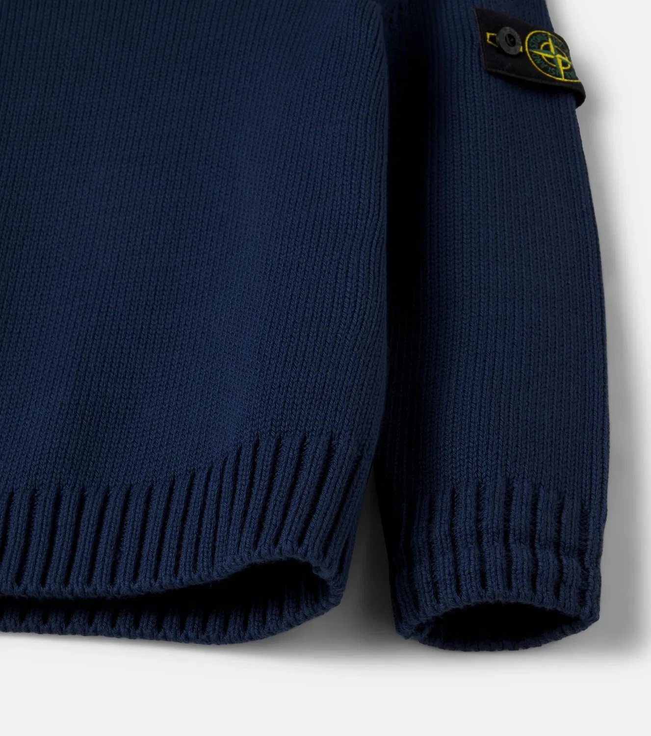 Водолазка хлопковая Stone Island Junior, синий — фото 4