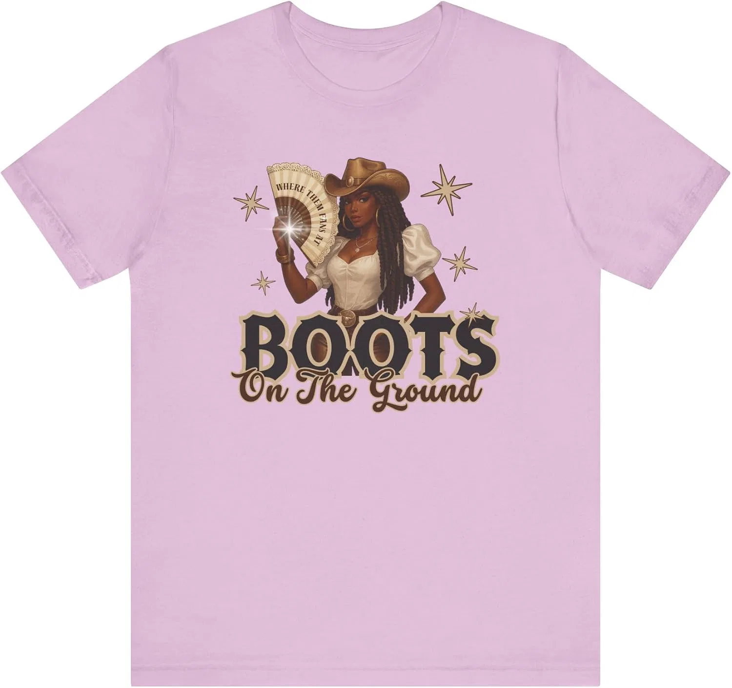 Женская футболка с принтом Boots On The Ground, лиловый