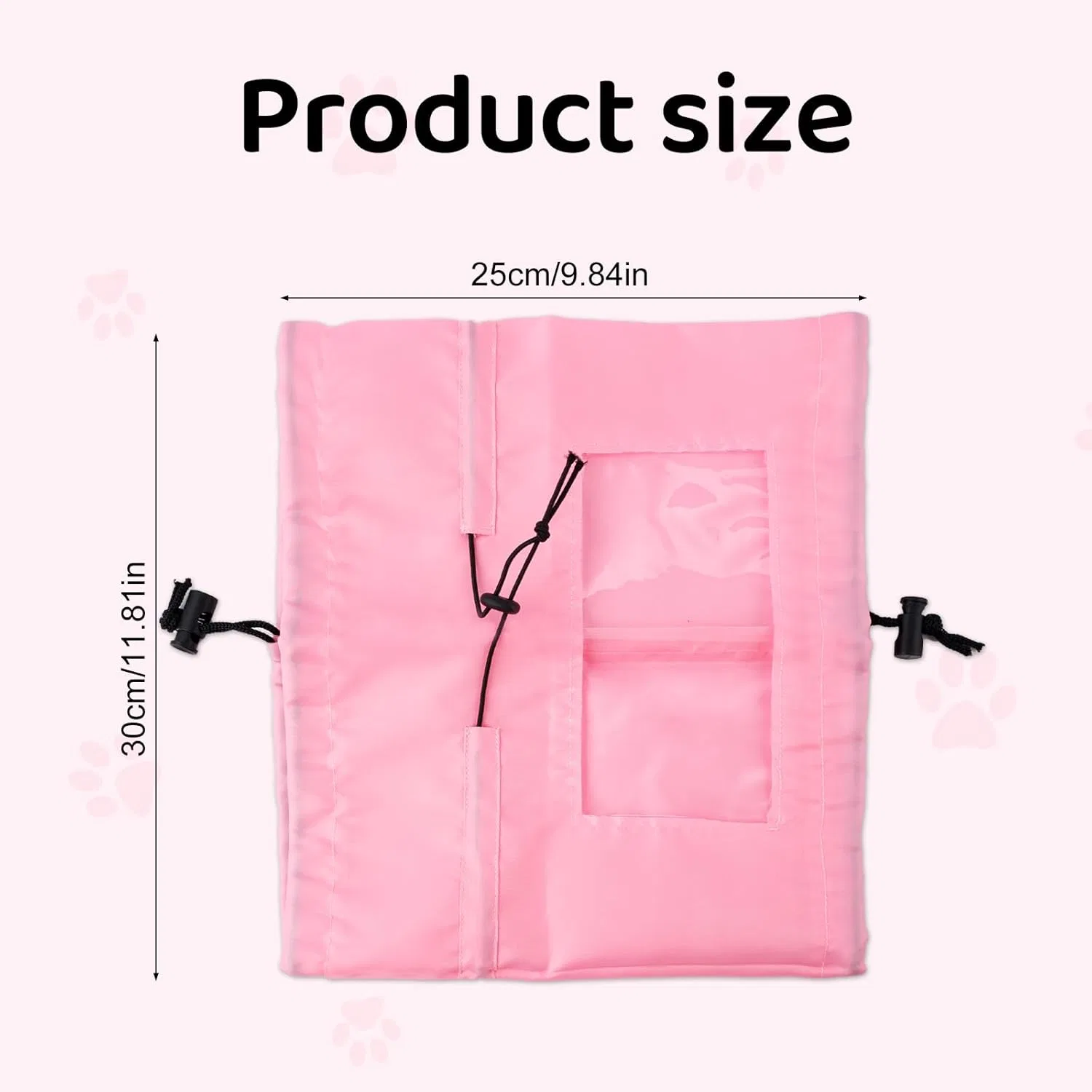 Dog Шапочка для душа Adjustable Ear Protection, PEUTIER, 30x25 cm, Pink — фото 2