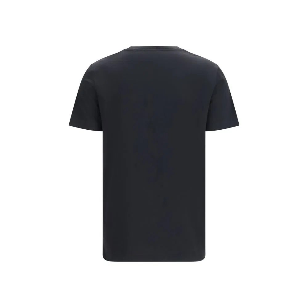 Женская футболка с логотипом, хлопковая, Black Cotton T-Shirt, Balmain, черный — фото 2