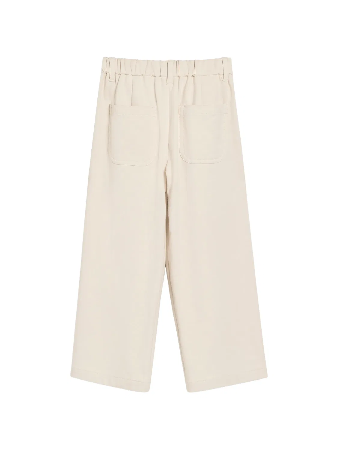 Брюки с декором Monili Brunello Cucinelli Kids, нейтральные цвета — фото 2